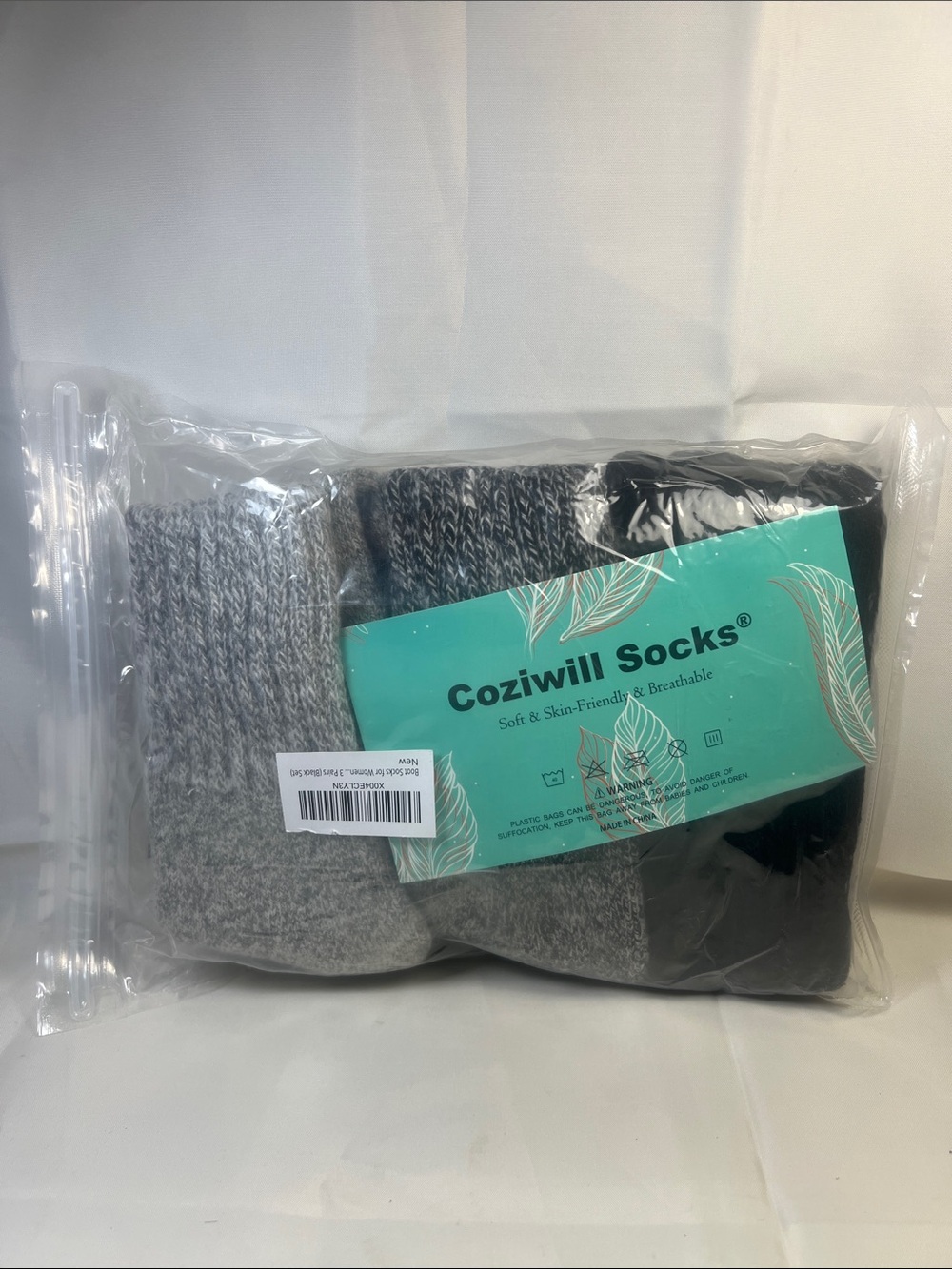 Women’s Crew Sock Pack - Grey & Black
